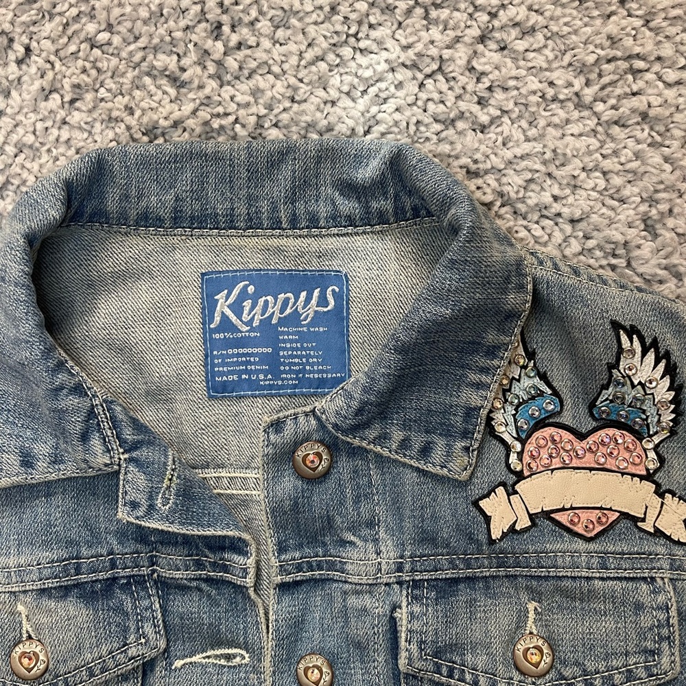 Kippys Vintage Denim Jacket With Rhinestone - Picture 3 of 8
